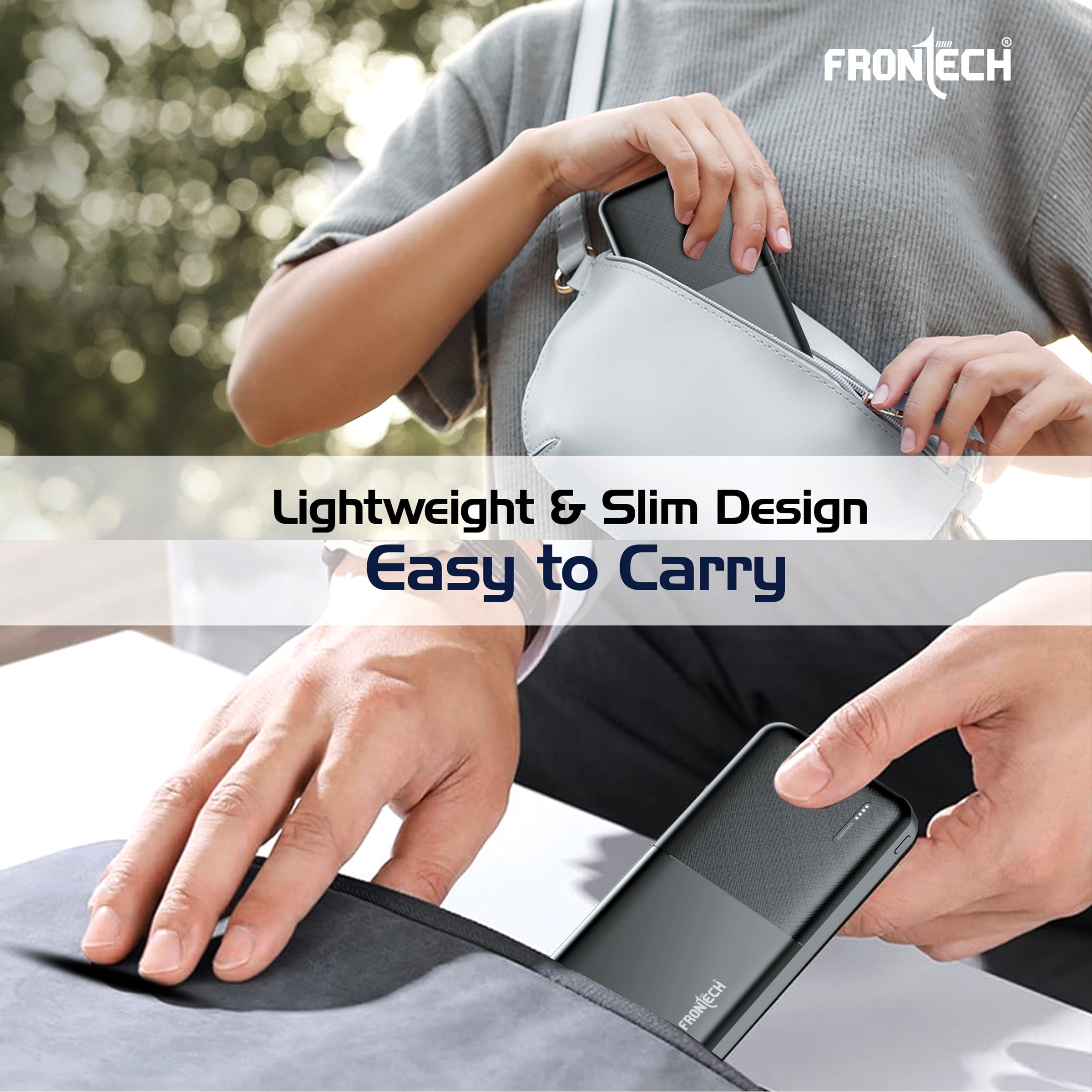 Frontech 10000 mAh Li-ion Power Bank with LED Indicator, Dual USB (PB-0007) Frontech 10000 mAh Li-ion Power Bank with LED Indicator, Dual USB (PB-0007)